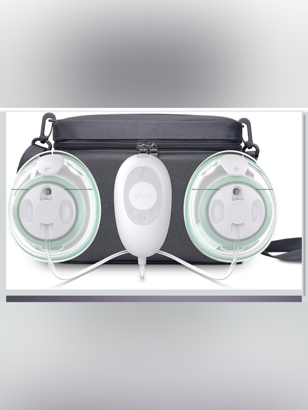 Elvi Wearable Double Electric Breast Pump in White/Green-Brand new, unopened